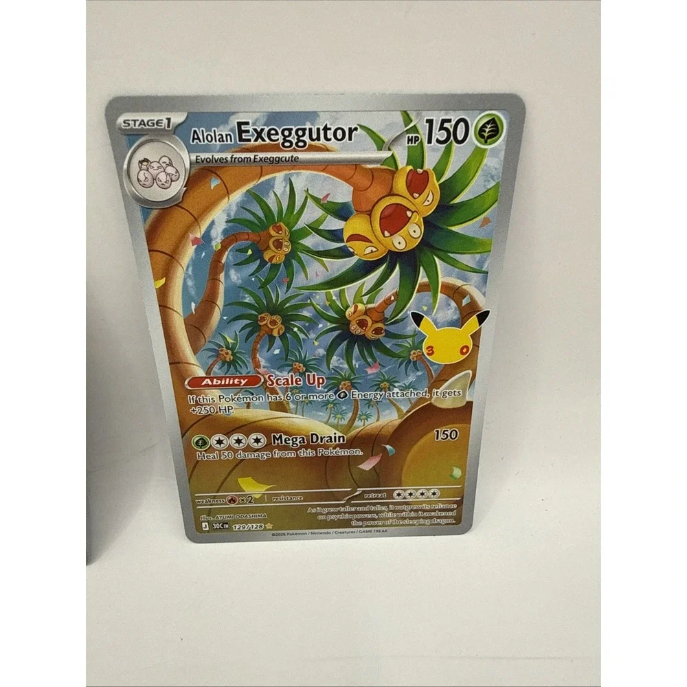 Alolan Exeggutor 129/128 IR Pokémon 30th Anniversary Celebration
